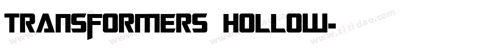 Transformers Hollow字体转换